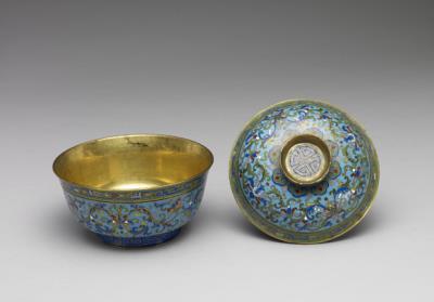 图片[2]-Copper lidded bowl in cloisonne enamels, Qing dynasty (1644-1911)-China Archive